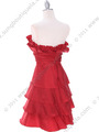 5239 Red Cocktail Dress - Red, Back View Thumbnail