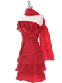 5239 Red Cocktail Dress - Red, Alt View Thumbnail