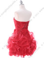 5240 Dark Red Short Prom Dress - Dark Red, Back View Thumbnail