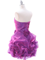 5240 Plum Homecoming Dress - Plum, Back View Thumbnail