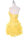 5240 Yellow Short Prom Dress - Yellow, Back View Thumbnail