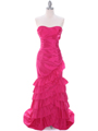5247 Fuschia Taffeta Prom Evening Dress