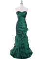 5247 Green Taffeta Prom Evening Dress - Green, Front View Thumbnail