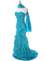 5247 Jade Taffeta Prom Evening Dress - Jade, Alt View Thumbnail