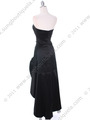 5633 Black Fuschia Taffeta Evening Dress - Black Fuschia, Back View Thumbnail