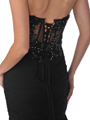 5851 Strapless Convertible Cocktail and Evening Dress - Black, Back View Thumbnail