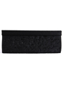 6130 Black Evening Bag with Beads - Black, Front View Thumbnail