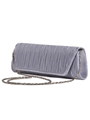 61472A Silver Pleated Evening Bag - Silver, Alt View Thumbnail