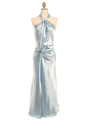 6192 Baby Blue Satin Evening Dress - Baby Blue, Front View Thumbnail