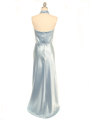 6192 Baby Blue Satin Evening Dress - Baby Blue, Back View Thumbnail