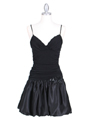 6224 Black Party Bubble Dress - Black, Front View Thumbnail