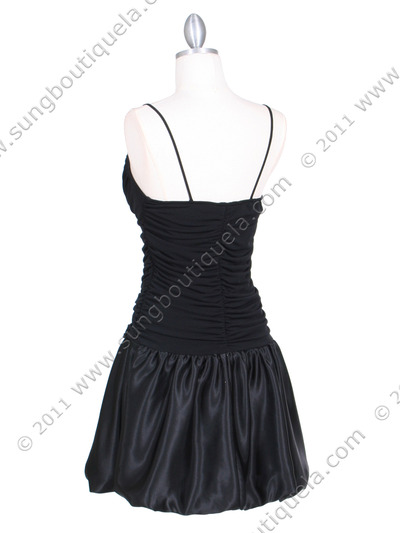 6224 Black Party Bubble Dress - Black, Back View Medium