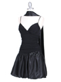 6224 Black Party Bubble Dress - Black, Alt View Thumbnail