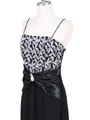 6250 Black/White Evening Dress with Lace Bolero Jacket - Black White, Alt View Thumbnail