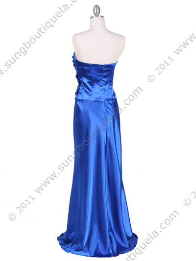 6251 Royal Blue Evening Gown - Royal Blue, Back View Medium