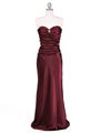 6251 Wine Evening Gown - Wine, Front View Thumbnail