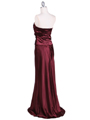 6251 Wine Evening Gown - Wine, Back View Thumbnail