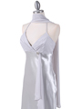 6255 Silver Evening Dress with Rhinestone Buckle - Silver, Alt View Thumbnail