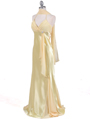 6255 Yellow Evening Dress with Rhinestone Buckle - Yellow, Alt View Thumbnail