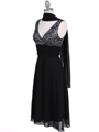 6261 Black Chiffon Cocktail Dress - Black, Alt View Thumbnail