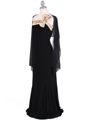 6263 Black Gold One Shoulder Evening Dress - Black Gold, Alt View Thumbnail