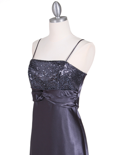 6265 Charcoal Sequins Evening Dress with Bolero Jacket - Charcoal, Alt View Medium