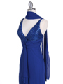 6268 Royal Blue Sequins Top Chiffon Evening Dress - Royal Blue, Alt View Thumbnail