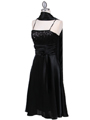 6269 Black Giltter Tea Length Dress - Black, Alt View Thumbnail