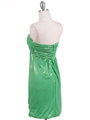 6278 Green Shimmery Cocktail Dress - Green, Back View Thumbnail