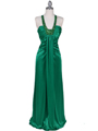 6291 Green Embellished Evening Dress - Green, Front View Thumbnail