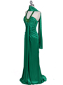 6291 Green Embellished Evening Dress - Green, Alt View Thumbnail