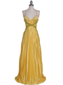6292 Yellow Pleated Evening Gown - Yellow, Front View Thumbnail