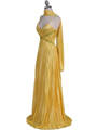 6292 Yellow Pleated Evening Gown - Yellow, Alt View Thumbnail