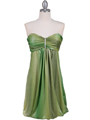 6294 Green Shimmery Cocktail Dress - Green, Front View Thumbnail