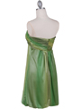 6294 Green Shimmery Cocktail Dress - Green, Back View Thumbnail