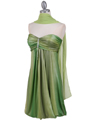 6294 Green Shimmery Cocktail Dress - Green, Alt View Thumbnail
