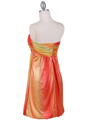 6294 Orange Shimmery Cocktail Dress - Orange, Back View Thumbnail