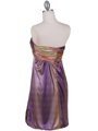 6294 Purple Shimmery Cocktail Dress - Purple, Back View Thumbnail