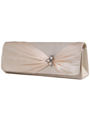 JX7004 Beige Satin Evening Bag - Beige, Alt View Thumbnail