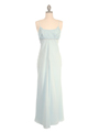 7013 Baby Blue Empire Waist Evening Dress - Baby Blue, Front View Thumbnail