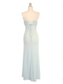 7013 Baby Blue Empire Waist Evening Dress - Baby Blue, Back View Thumbnail