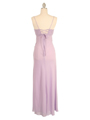7013 Lilac Empire Waist Evening Dress - Lilac, Back View Thumbnail