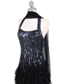 7015 Black Silk Cocktail Dress - Black, Alt View Thumbnail