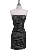 7016 Charcoal Taffeta Cocktail Dress, Charcoal