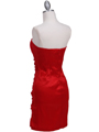 7016 Red Taffeta Homecoming Dress - Red, Back View Thumbnail