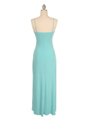 7033 Aqua Glitter Evening Dress - Aqua, Back View Thumbnail