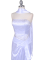 7053 White Strapless Beaded Evening Gown - White, Alt View Thumbnail