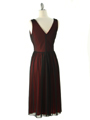 7060 Black/Red Mesh 3/4 Classis Dress - Black Red, Back View Thumbnail