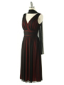 7060 Black/Red Mesh 3/4 Classis Dress - Black Red, Alt View Thumbnail