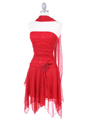 7061 Red Glitter Party Dress - Red, Alt View Thumbnail